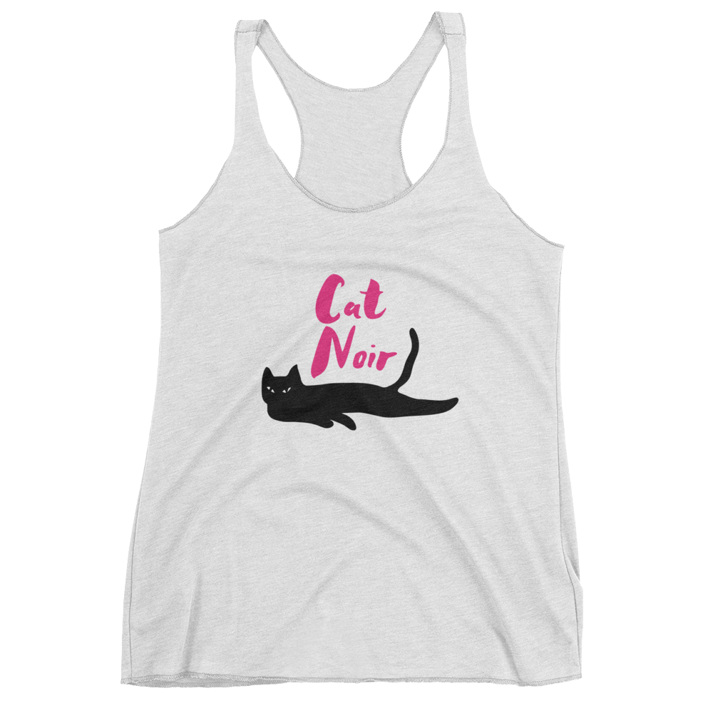 Cat noir cool tank for people who love black cats. Fierce black cat under the moon.