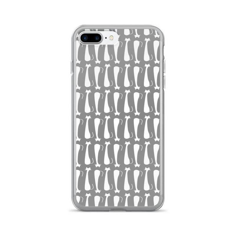Pattern Cat 'Skinny Cat Grey' iPhone 7/7 Plus Case