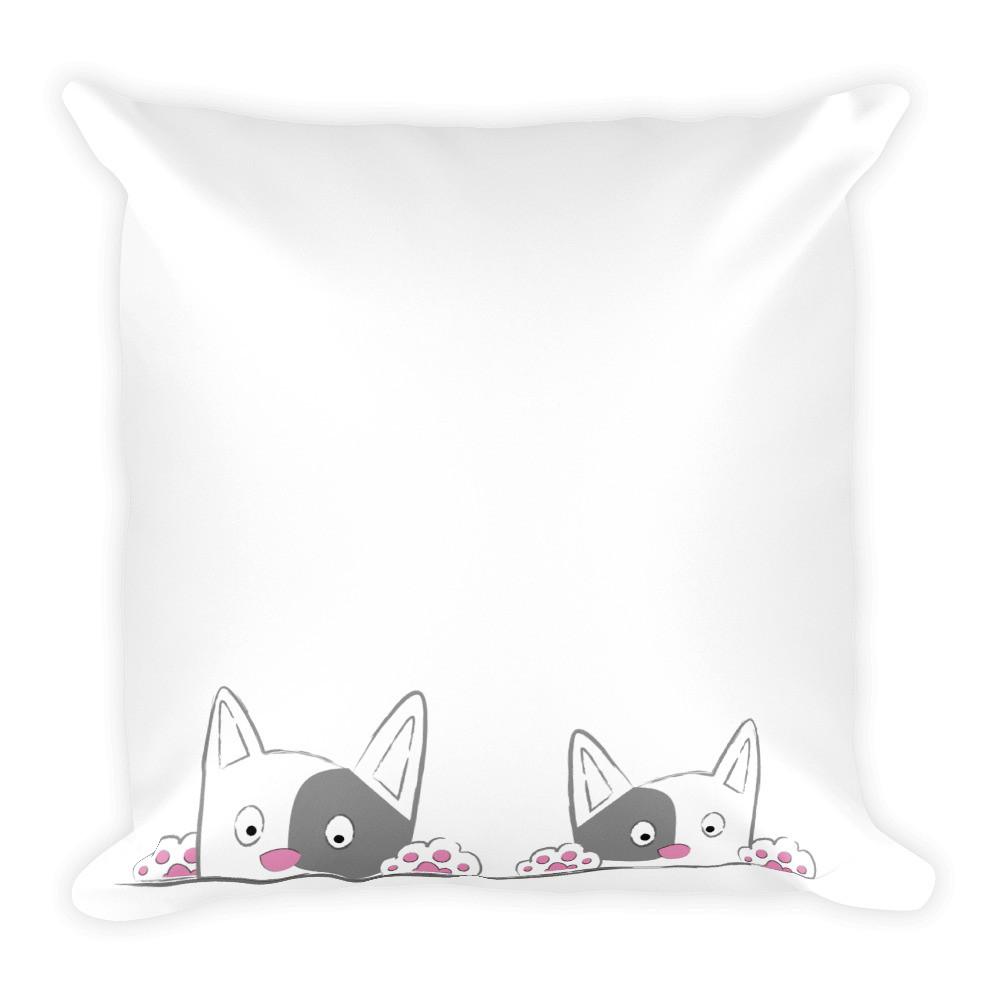 Rascal Cat Pink Paws 'Two' Square Pillow