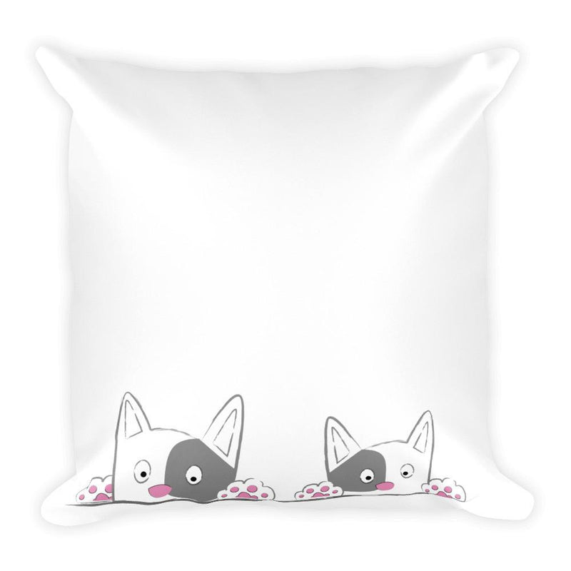 Rascal Cat Pink Paws 'Two' Square Pillow