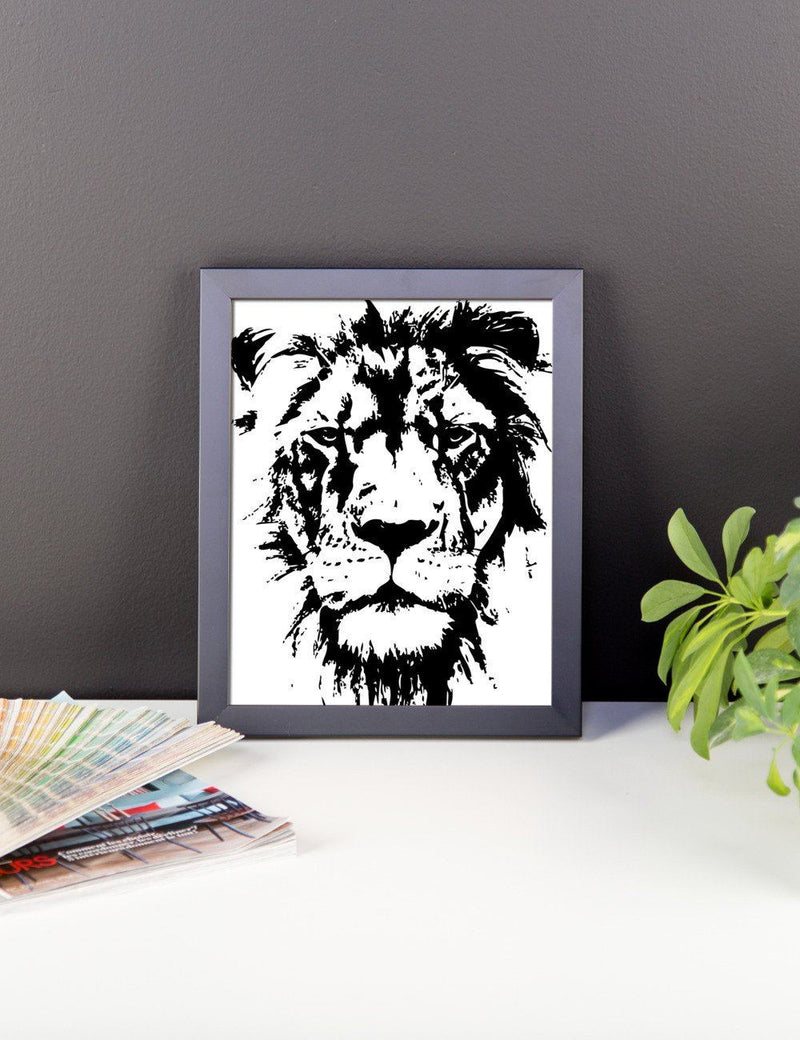 Wild Cat 'Lion' Framed Matt Poster
