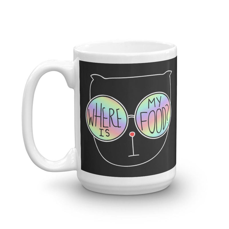 Summer Cat 'Feed Me' Mug