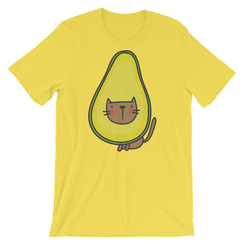 Summer Cat Avocado' Unisex Short Sleeve T-Shirt