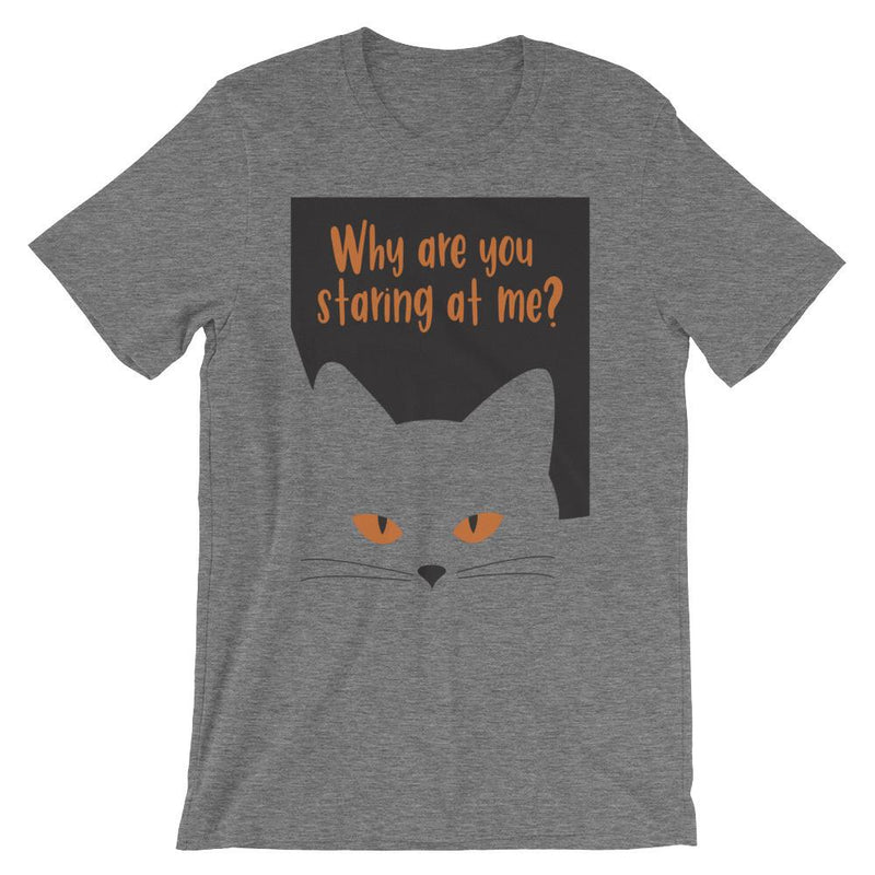 Inscrutable Cat 'Staring' Unisex Short Sleeve T-Shirt