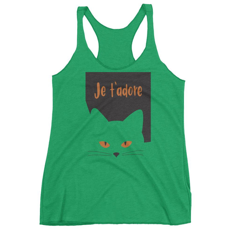 Inscrutable Cat 'Je T'Adore' Women's Tank Top