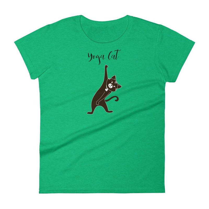 Yoga Cat 'Stretch' Women's Short Sleeve T-Shirt