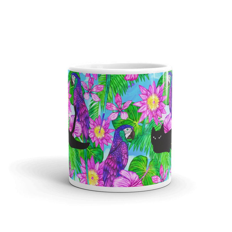 Cat Noir Aloha Mug in Middle View 11oz