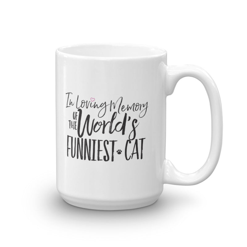 Floral Cat Funniest Cat Mug in Left View