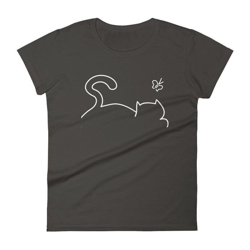 Minimalist Cat 'Recline' Women's Short Sleeve T-Shirt