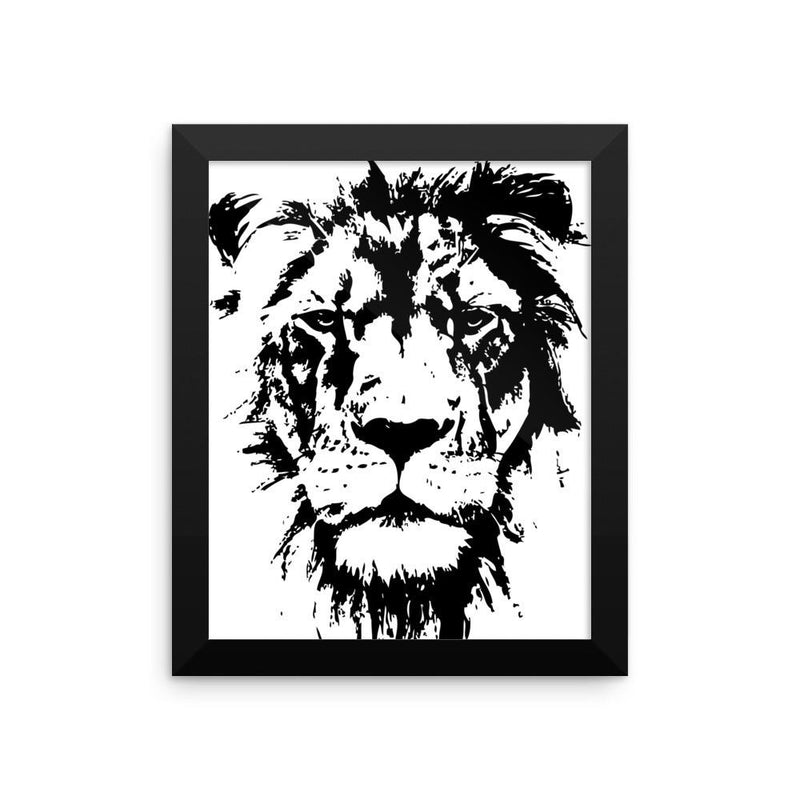 Wild Cat 'Lion' Framed Matt Poster
