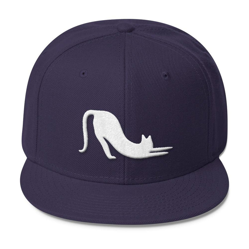 Yoga Cat 'Cat Stretch' Wool Blend Snapback Cap