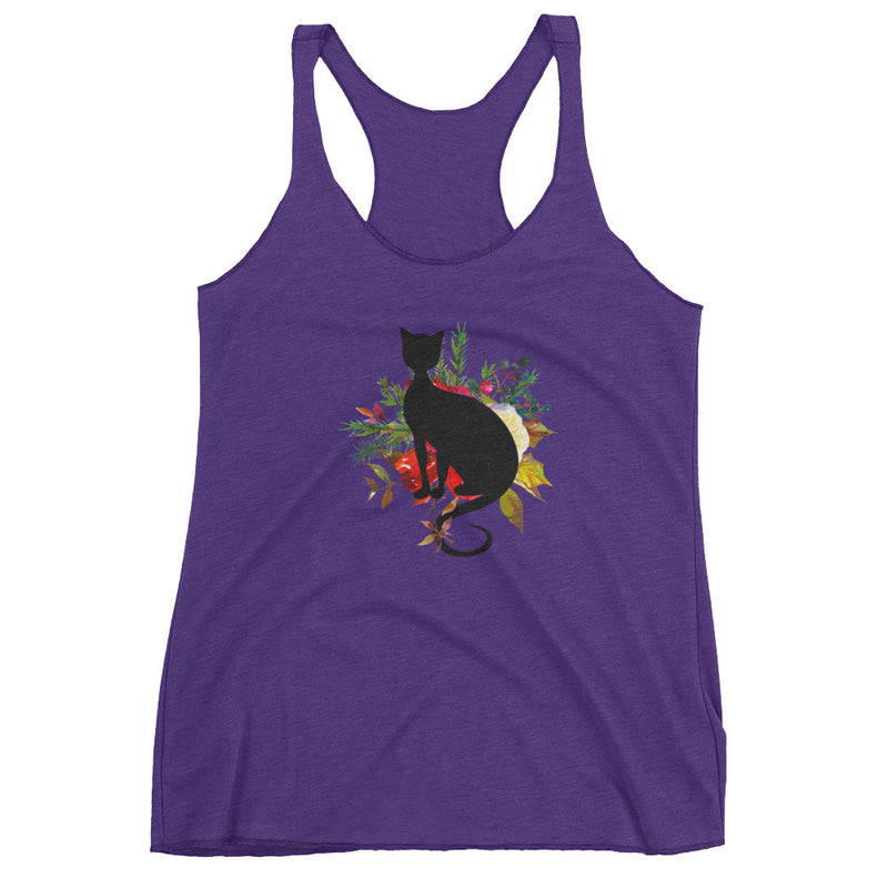Floral Cat 'In Loving Memory Calvados Flavor' Women's Tank Top