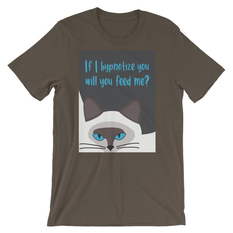 Inscrutable Cat 'hypnotize' Unisex Short Sleeve T-Shirt