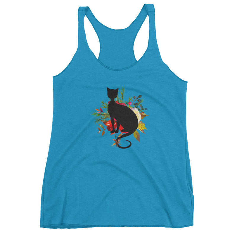 Floral Cat 'In Loving Memory Calvados Flavor' Women's Tank Top