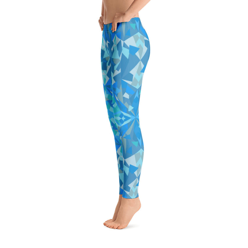 Color-Me Cat Polyart Blue Leggings in Right View