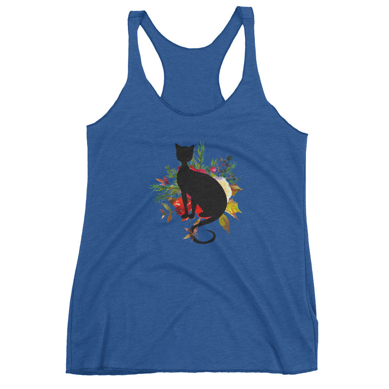 Floral Cat 'In Loving Memory Calvados Flavor' Women's Tank Top