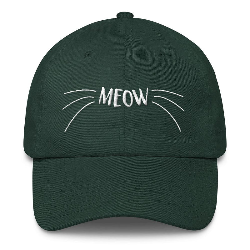 Wordy Cat 'Meow' Unstructured Cotton Cap