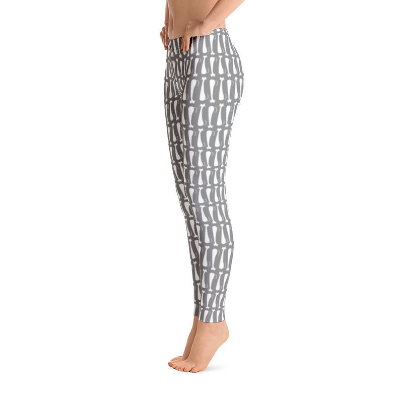 Pattern Cat 'Skinny Cat Silver-Grey' Leggings