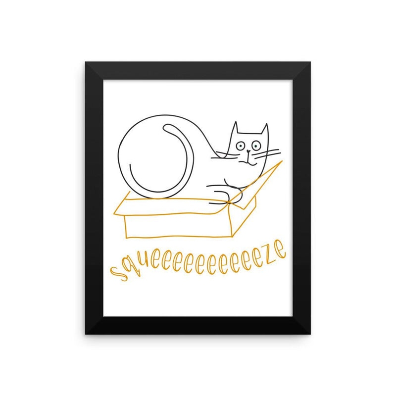 Rascal Cat 'Box' Framed Matt Poster