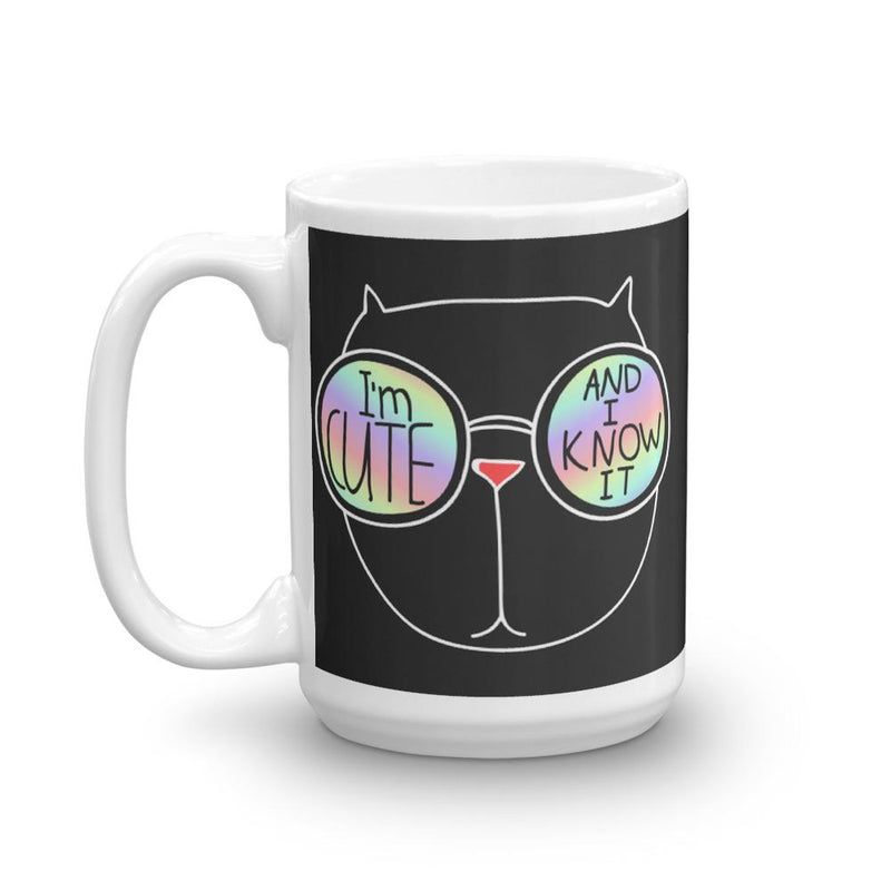 Summer Cat 'I'm Cute' Mug
