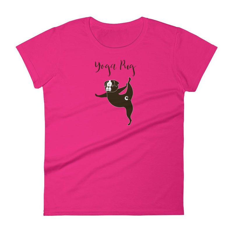 Yoga Pug 'Tippy Toes' Women's Short Sleeve T-Shirt