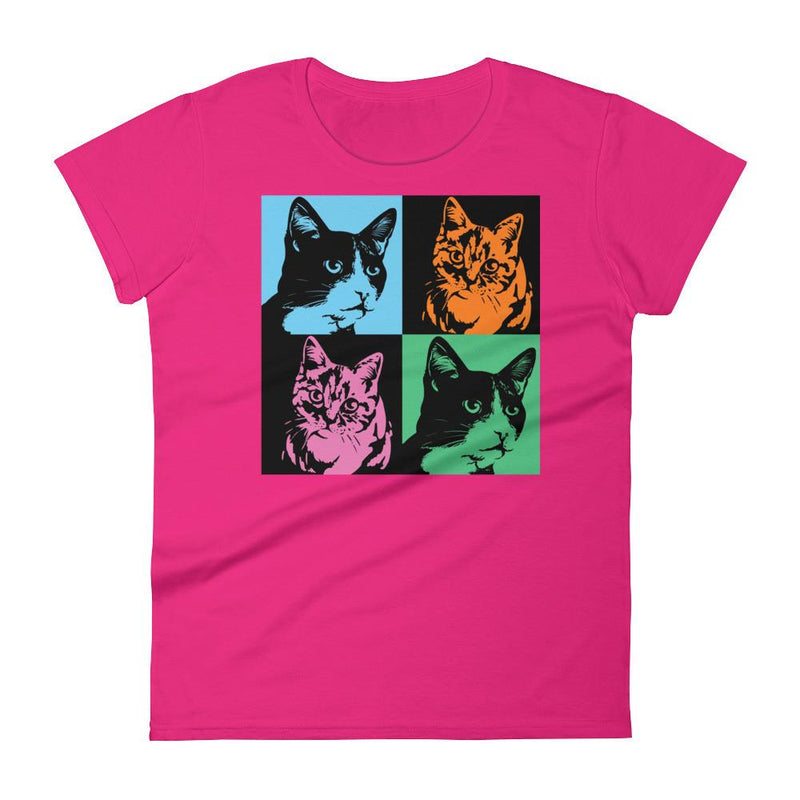 Pop Art Cat Women's Short Sleeve T-shirt