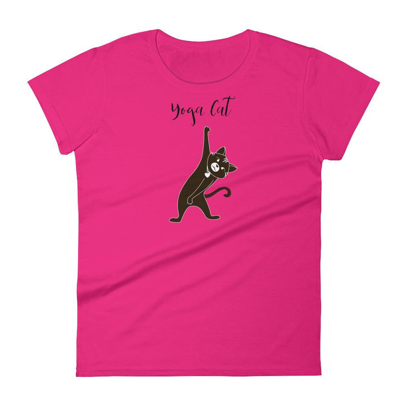 Yoga Cat 'Stretch' Women's Short Sleeve T-Shirt