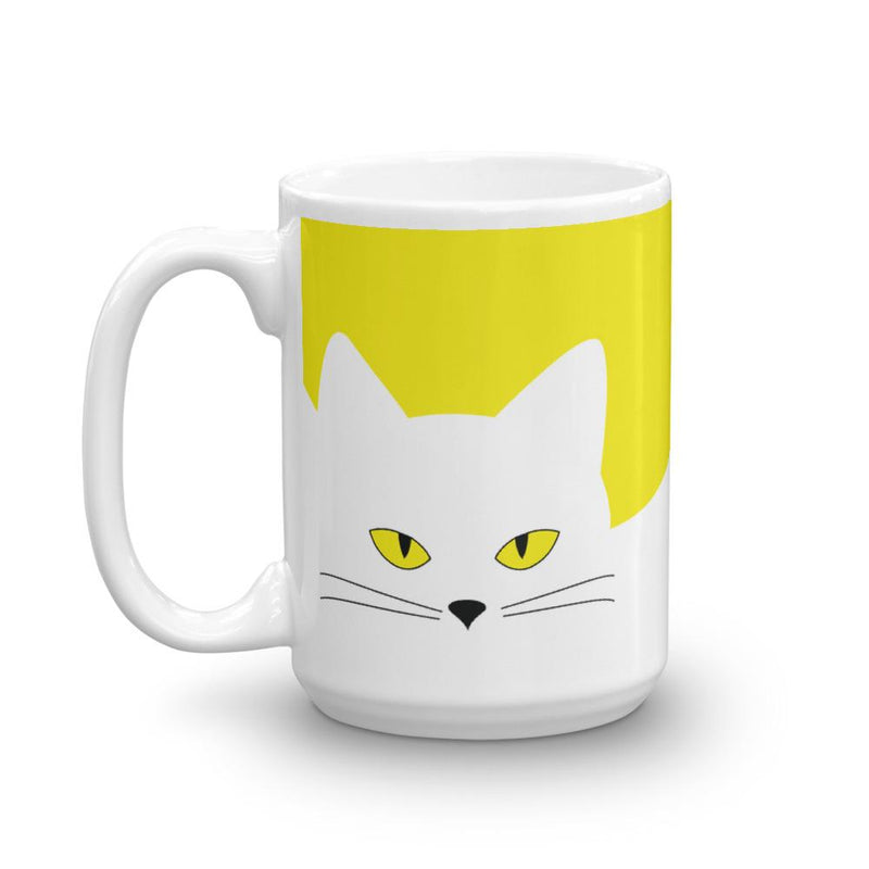 Inscrutable Cat Juicy Fruity Banana Mug Left Side View in 15oz