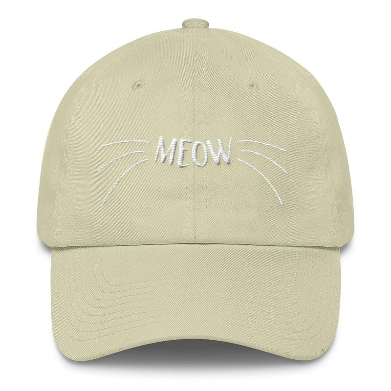 Wordy Cat 'Meow' Unstructured Cotton Cap