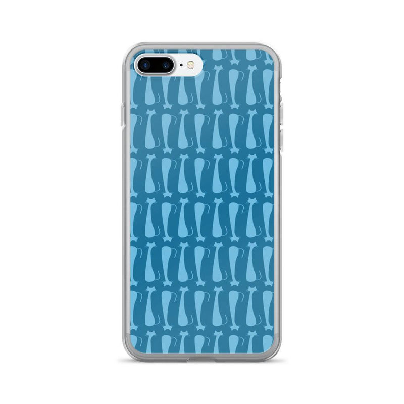 Pattern Cat 'Skinny Cat Blue' iPhone 7/7 Plus Case