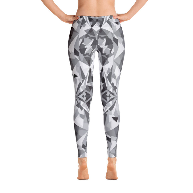 Color-Me Cat Polyart Black Leggings in Back View