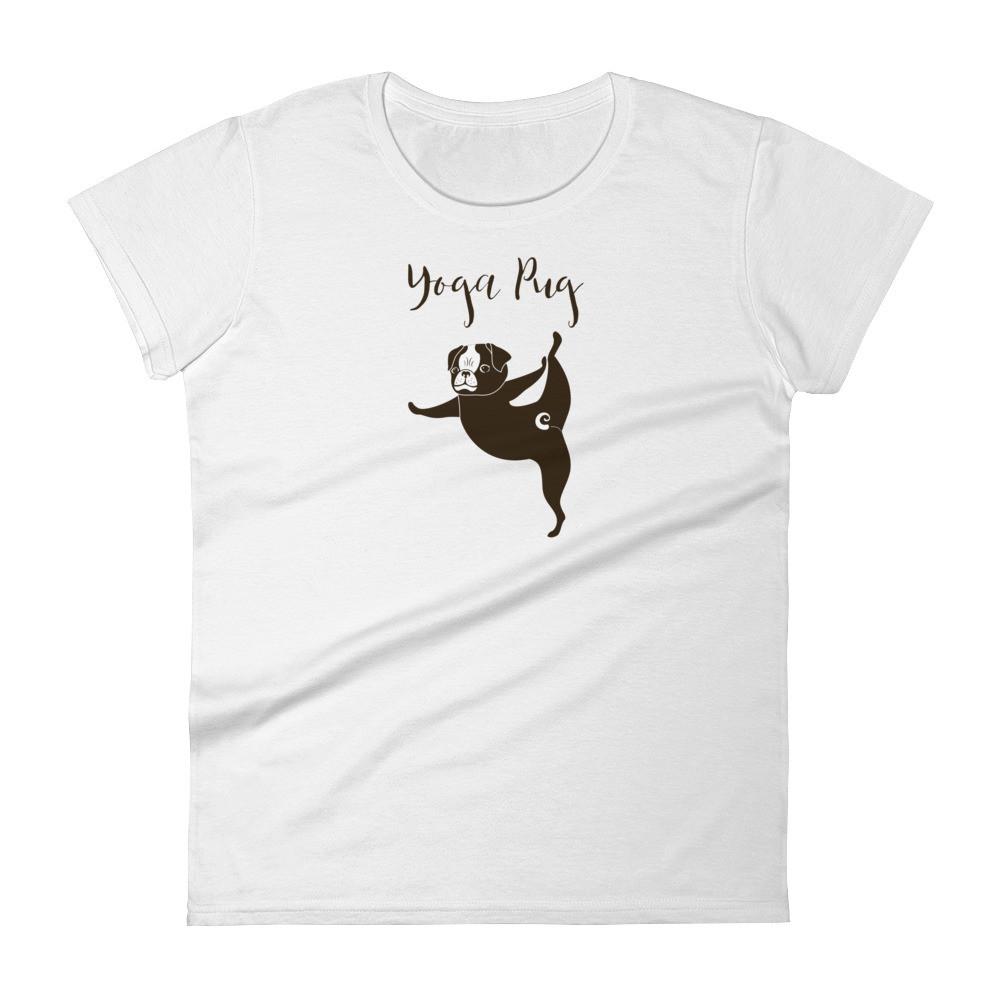 Yoga Pug 'Tippy Toes' Women's Short Sleeve T-Shirt