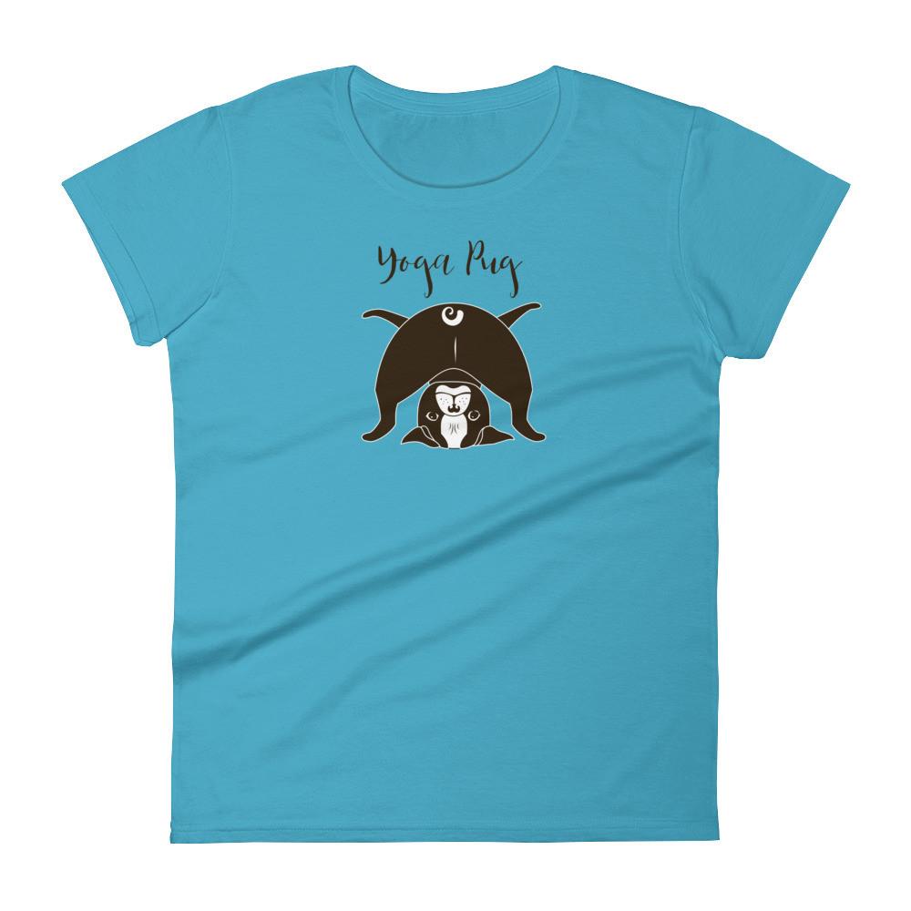 Yoga Pug 'Touch Toes' Women's Short Sleeve T-Shirt