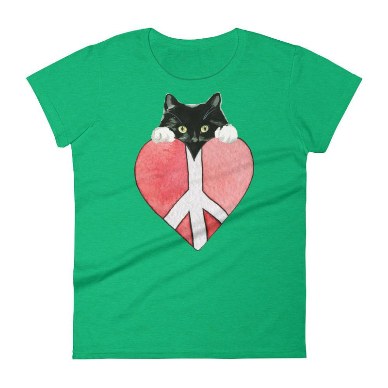 Peace Cat Women's Short Sleeve T-Shirt