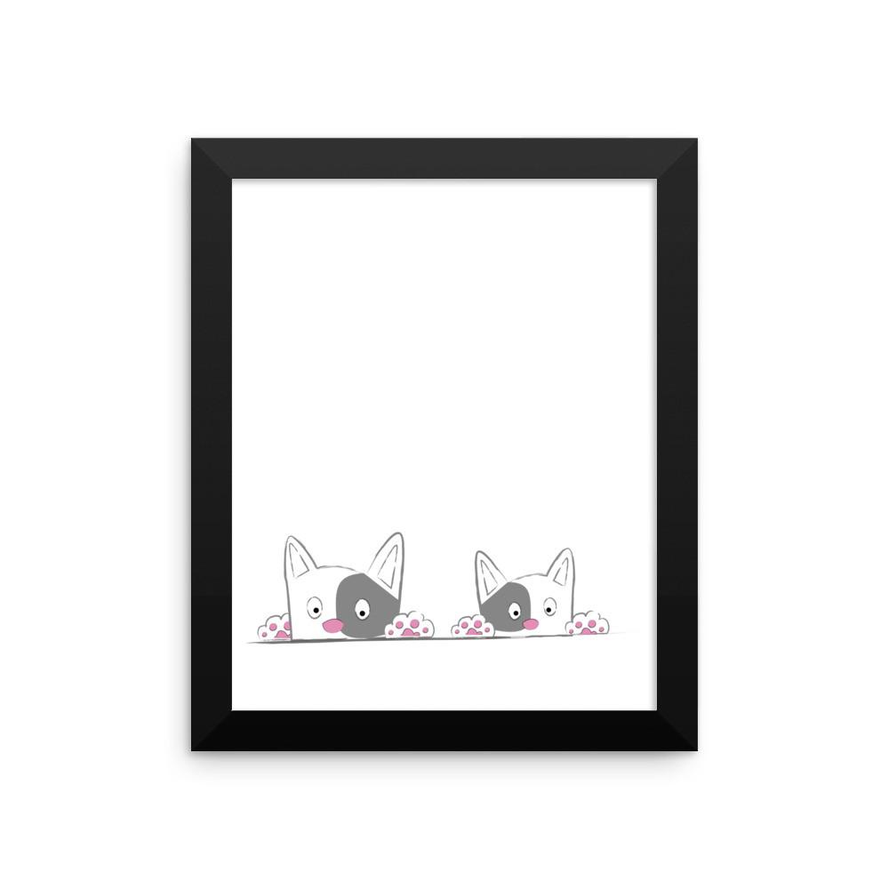 Rascal Cat 'Pink Paws' Framed Matt Poster