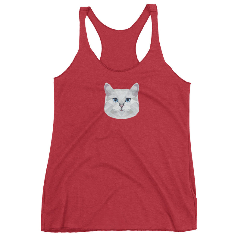 Color-Me Cat British Shorthair Women's Tank Top in Red