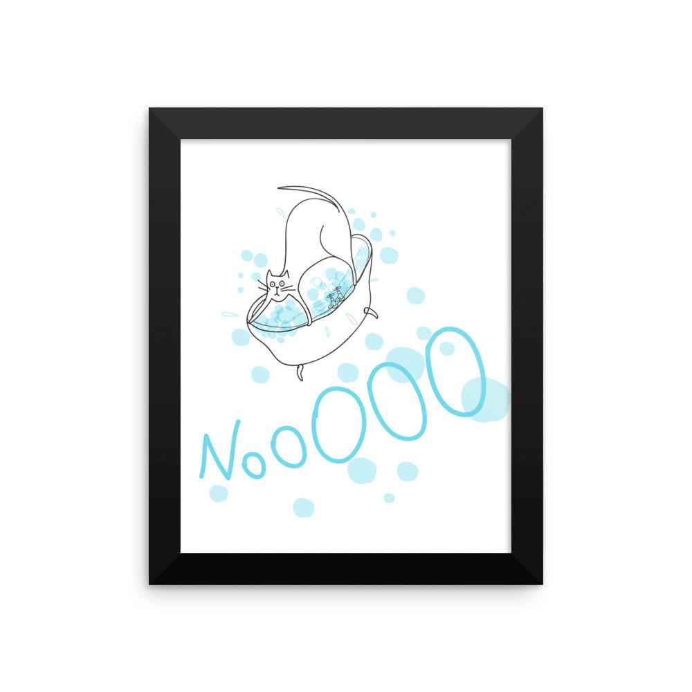 Rascal Cat 'Bathtime' Framed Matt Poster
