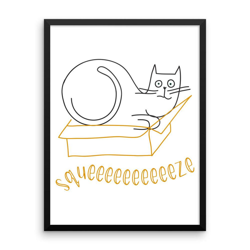 Rascal Cat 'Box' Framed Matt Poster