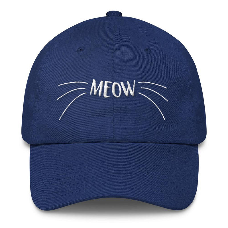 Wordy Cat 'Meow' Unstructured Cotton Cap