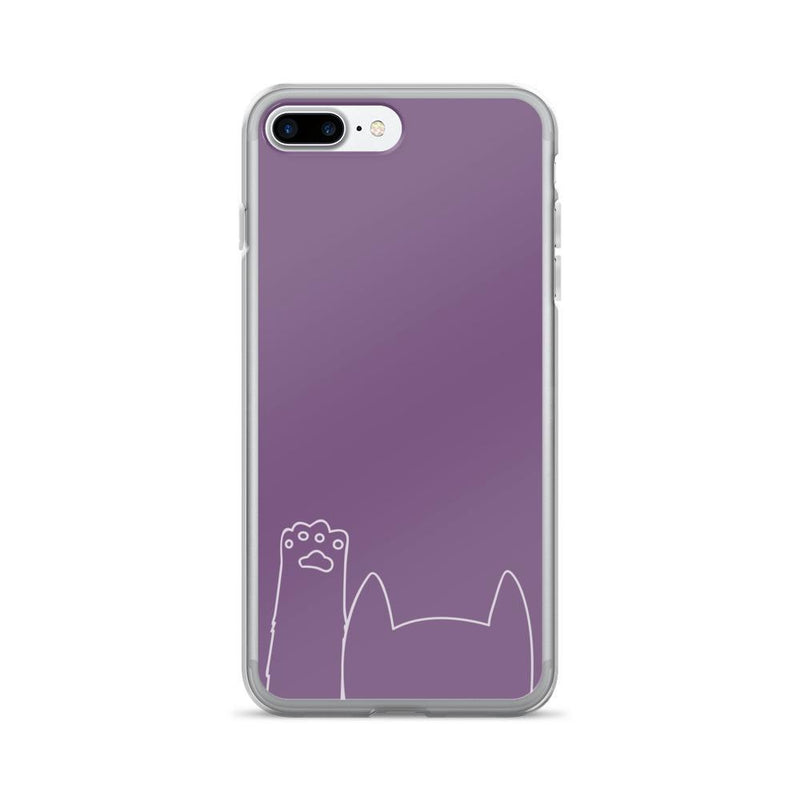 Minimalist Cat 'Hands Up Plummy' iPhone 7/7 Plus Case