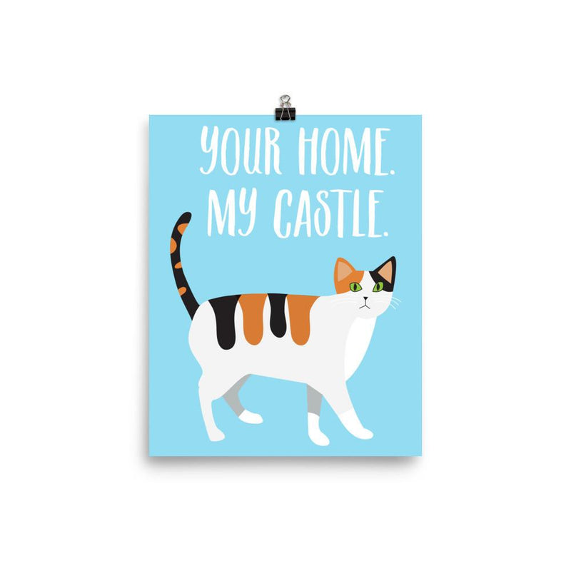 Catitude Cat 'Castle' Unframed Matt Poster