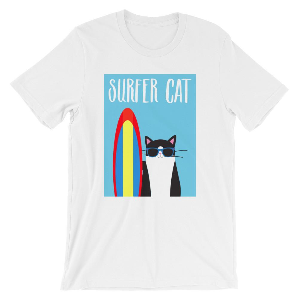 Cosmo Cat 'Surfer' Unisex Short Sleeve T-Shirt