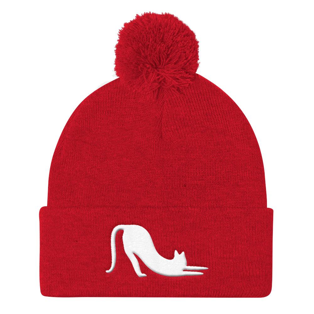 Yoga Cat 'Cat Stretch' Pom Pom Knit Hat