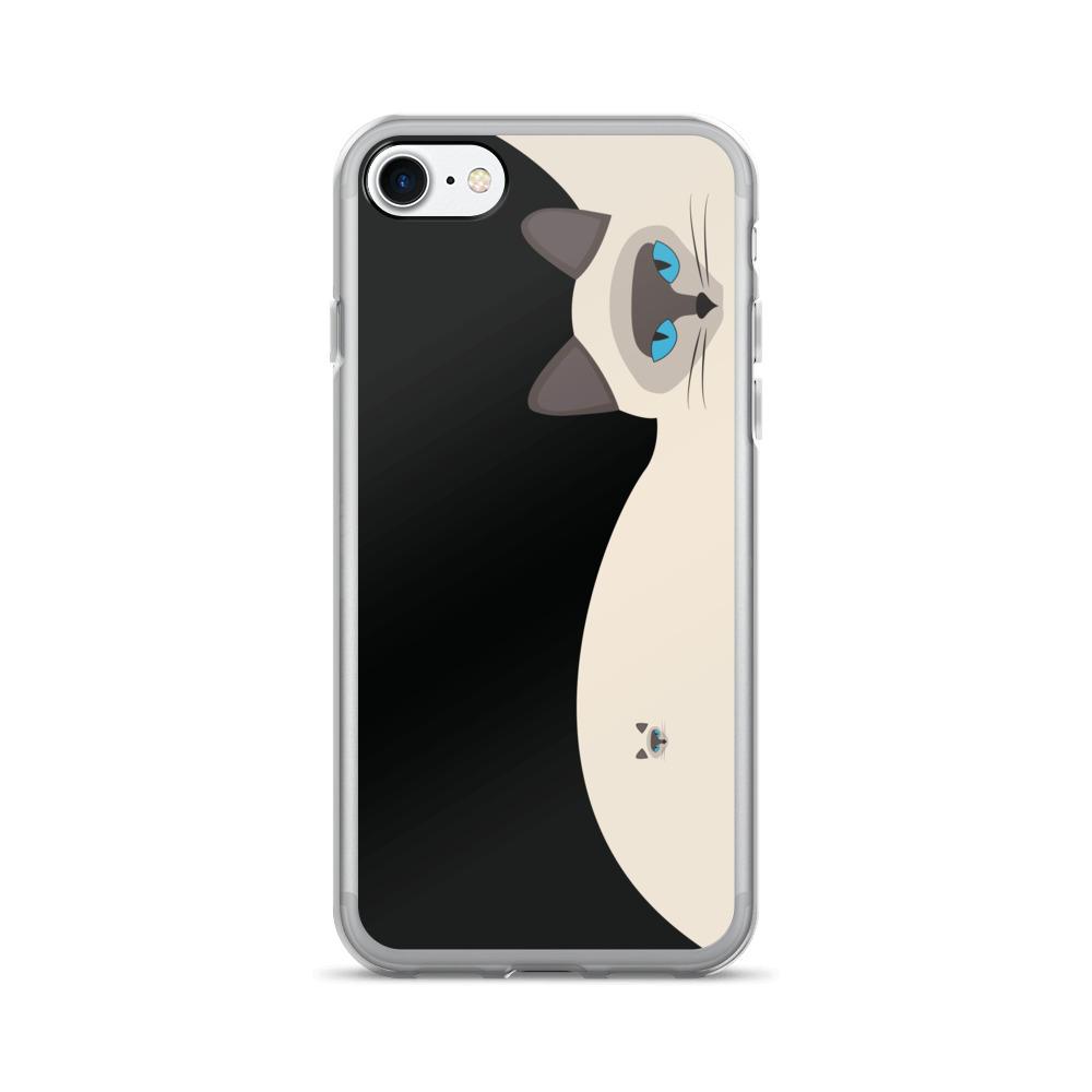 Inscrutable Cat Siamese Cat Black iPhone 7 Case