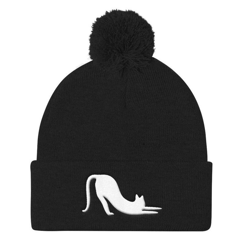 Yoga Cat 'Cat Stretch' Pom Pom Knit Hat