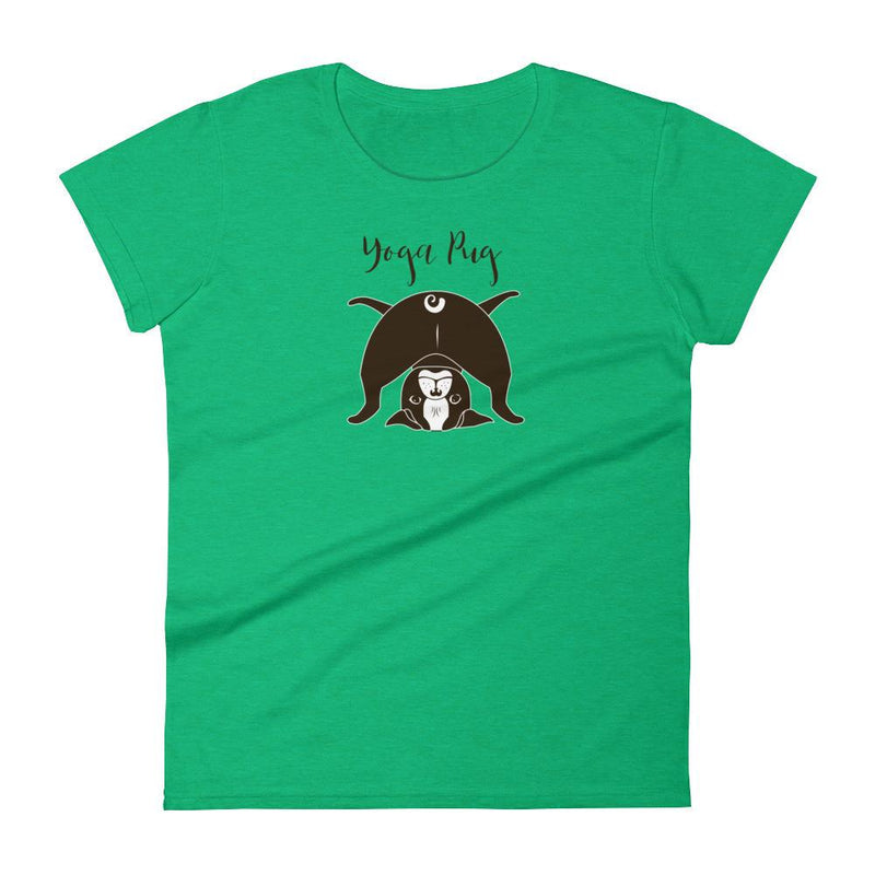 Yoga Pug 'Touch Toes' Women's Short Sleeve T-Shirt