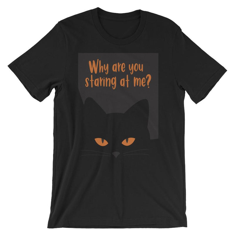 Inscrutable Cat 'Staring' Unisex Short Sleeve T-Shirt