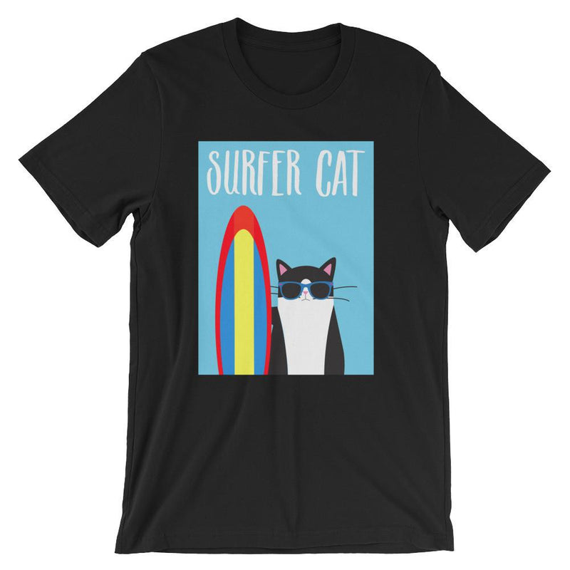 Cosmo Cat 'Surfer' Unisex Short Sleeve T-Shirt