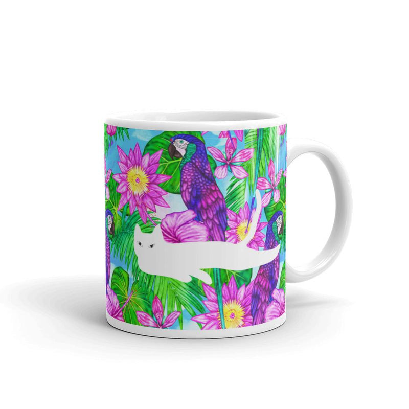 Cat Noir Aloha Mug in Left Side View 15oz