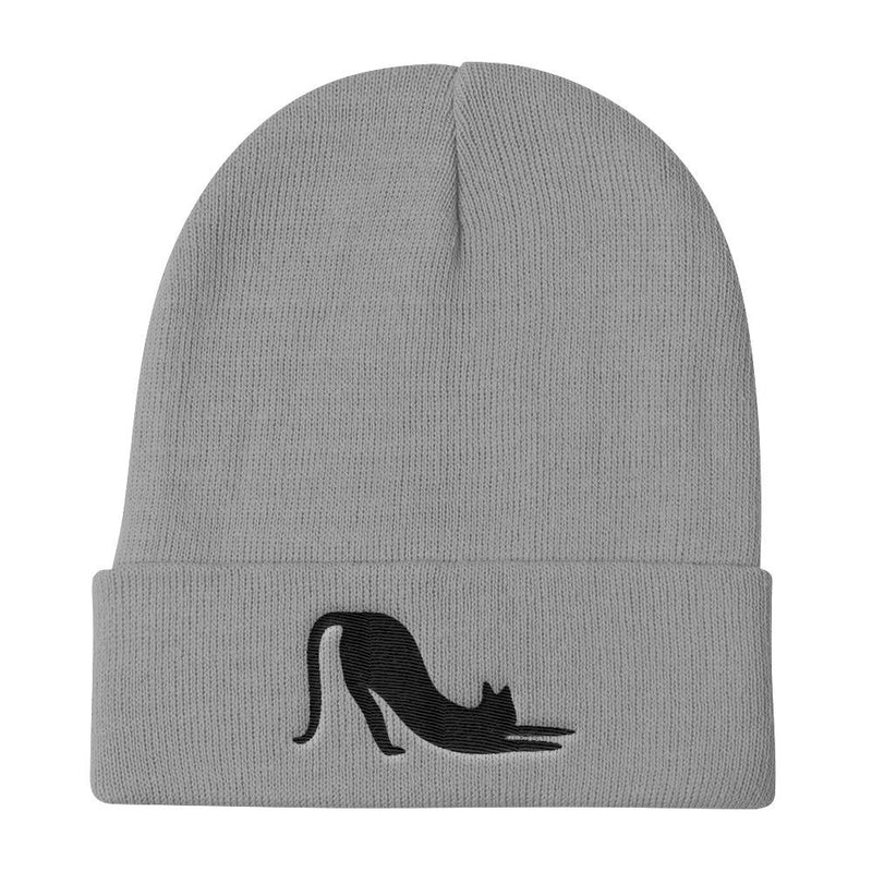 Yoga Cat 'Black Cat Stretch' Knit Beanie